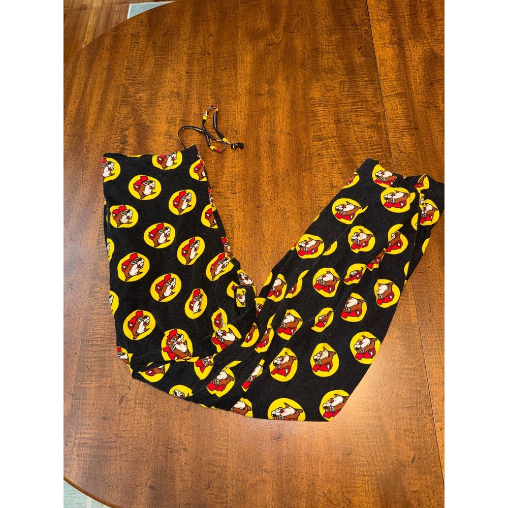Buc-ee's Size Small Black Beaver Logo Pajama Pants Lounge Drawstring